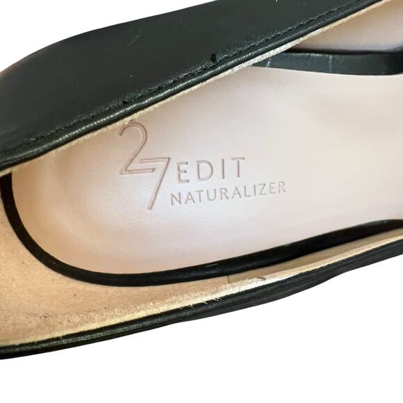 Naturalizer 27 Edit Black Leather Licia Pointed Toe Pumps Size 8.5W - Picture 8 of 12